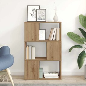 vidaXL Suporte para Livros Carvalho Artesanal Madeira Engineered