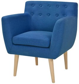 vidaXL Poltrona em tecido azul