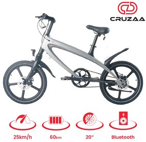 Bicicleta Elétrica – Cruzaa Gun Metal – Cinzento Metálico – 159x59,5x1
