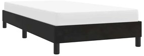 Estrutura de cama sem colchão 80x210 cm veludo preto