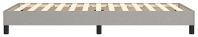 Estrutura de cama sem colchão 90x200 cm tecido cinzento-claro