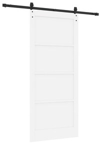 Porta Deslizante vidaXL com Conjunto de Hardware Branco 93x211 cm Made