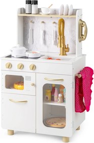 Cozinha de Brincar Infantil, 53 x 30 x 80 cm, Sistema Antitombo, Branco