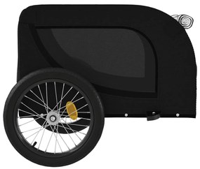 Reboque bicicleta p/ animais tecido oxford/ferro preto