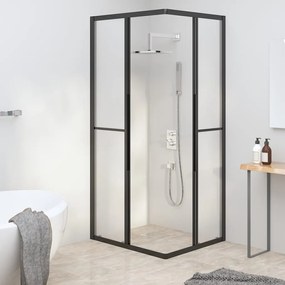 Cabine de duche ESG opaco 90x70x180 cm preto