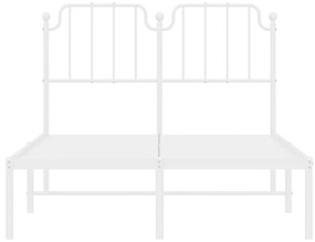 Estrutura de cama com cabeceira 120x200 cm metal branco