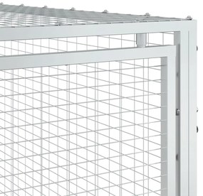 Casota p/ cães c/ parque 153x396x110 cm aço galvaniz. antracite