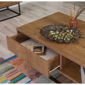 Conjunto de Móveis de Sala Laxus – Nogueira/Preto – 90 cm x 39 cm x 40