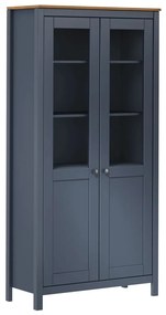 vidaXL Móvel alto Hill 85x37x170,5 cm pinho maciço cinzento