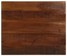 Tampo de mesa retangular 60x50x2,5 cm madeira recuperada maciça