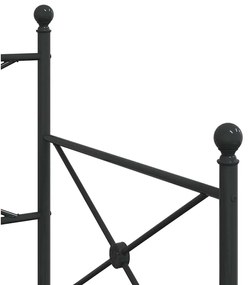 Cama de dia com gavetão sem colchão 75x190 cm aço preto