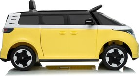 Carro elétrico para Crianças 12V Volkswagen ID BUZZ, Rodas Espuma EVA, assento couro ecológico Amarela