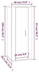 Conjunto móveis de TV 4pcs madeira processada carvalho castanho