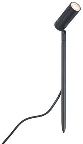 Foco de jardim preto 40cm incl. LED ajustável IP65 incl. cabo e ficha - Carl Moderno