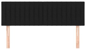 Cabeceira de cama 2 pcs tecido 72x5x78/88 cm preto