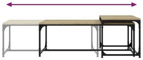 Mesas de centro 2 pcs derivados de madeira carvalho sonoma