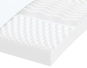 Colchão de espuma 140x220 cm 7 zonas dureza 20 ILD branco