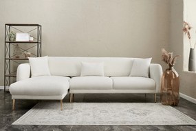Sofá-Cama de Canto Simena – Creme Dourado – 266 x 133 cm