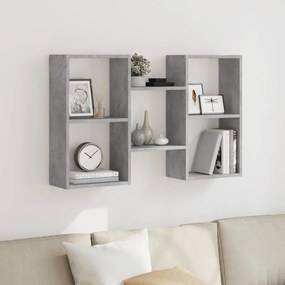vidaXL Prateleira parede 96x18x60 cm contraplacado cinzento cimento