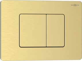 Mexen Tex 05 botão de descarga aço inoxidável, dourado escovado - 6105-11