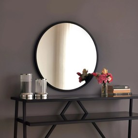 Espelho Siyah Metal – Preto – 60 cm x 60 cm x 2,2 cm