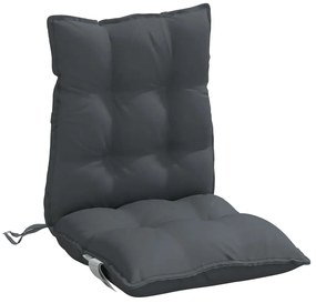 Almofadões cadeira encosto baixo jardim 2 pcs oxford antracite