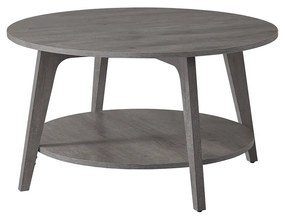 Mesa de centro redonda com 2 níveis 80 cm d cinzento nevoeiro