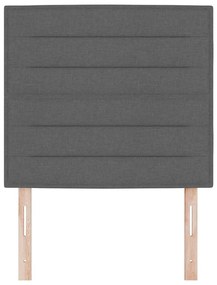 Cabeceira LED Design Linhas Cinza Escuro 90 cm Tecido