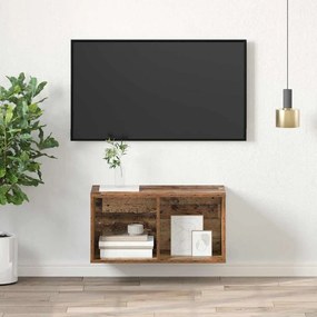 Gabinete para TV com prateleira Madeira antiga 37 x 37 x 72 cm