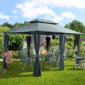 Pergula jardim Topas 3x4m Proteção UV 50+ antracite