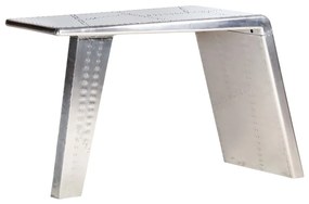vidaXL Secretária aviador 112x50x76 cm metal prateado