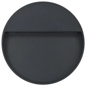 Candeeiros LED de parede exterior 2 pcs 3 W redondo preto