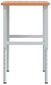 Bancada retangular 100x60x(71,5-98) cm madeira de faia maciça