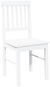 Cadeiras de jantar 2 pcs madeira de seringueira maciça branco