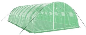 Estufa com estrutura de aço 32 m² 8x4x2 m verde