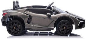 Carro elétrico para Crianças 2 Lugares Lamborghini Revuelto XL STRONG 24V, Rodas AR bombeado, Assento Couro ecológico Cinzento