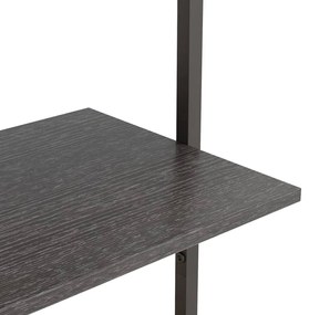 Unidade 3 prateleiras inclinada 64x35x120,5 cm preto