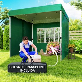 Tenda Dobrável Pop-Up Tenda 248x248x270 cm com 4 Paredes Laterais Anti