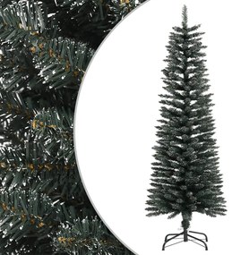 vidaXL Árvore de Natal artificial fina com suporte 120 cm PVC verde