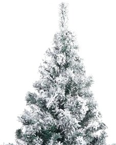 Árvore de Natal artificial c/ flocos de neve 240 cm PVC verde