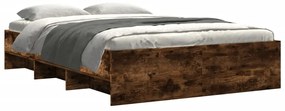 Estrutura de cama 135x190 cm derivados madeira carvalho fumado