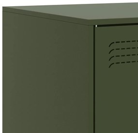 Móvel de TV 99x39x44 aço verde azeitona