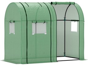 Outsunny Estufa de Jardim Estufa Resistente com 4 Janelas Anti-UV para Cultivo de Plantas em Terraço Pátio 185x94x150 cm Verde