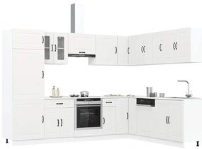 vidaXL 14 peças armário de cozinha conjunto Kalmar branca