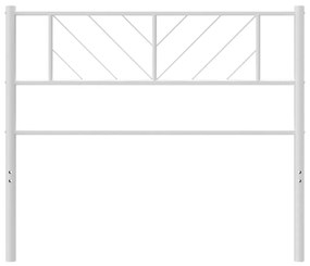 Cabeceira de cama 90 cm metal branco