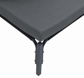 Conjunto de Sofá de Jardim 7 pcs Cinzento-escuro Aço