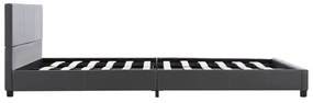Estrutura de cama 120x200 cm couro artificial cinzento