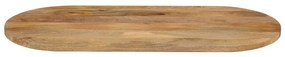 Tampo de mesa oval 110x40x3,8 cm madeira de mangueira maciça