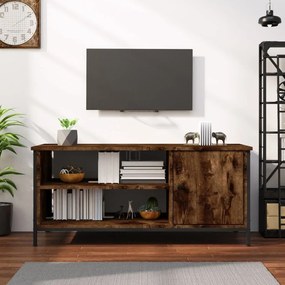 vidaXL Móvel p/ TV 100x40x45 cm derivados de madeira carvalho fumado