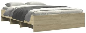 Estrutura cama s/ colchão derivados de madeira carvalho sonoma